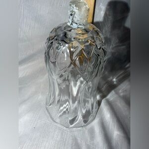 Vintage Home Interiors Clear Glass Diamond Cut Peg Votive Cup